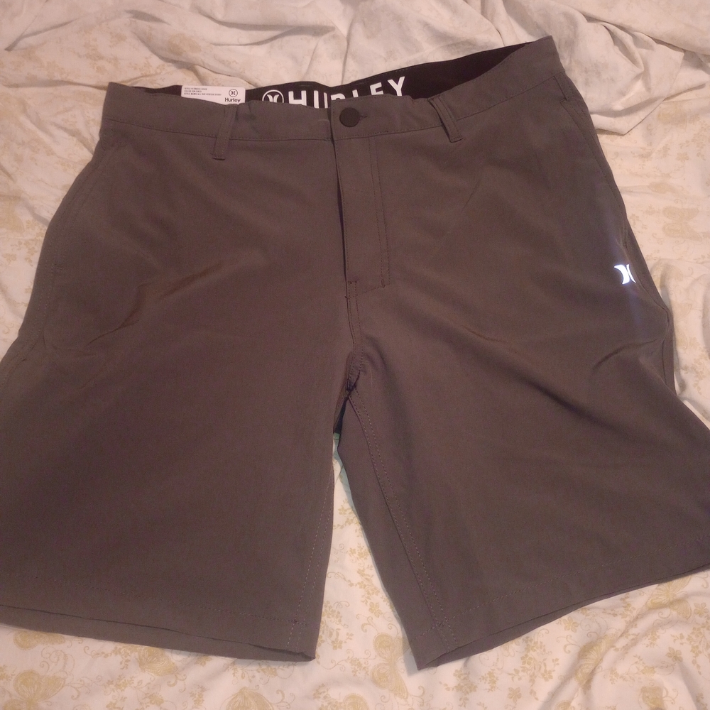 Hurley Men's Flat Front Shorts - Dark Gray